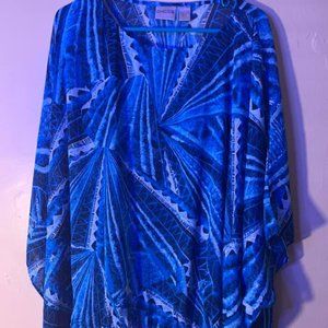 CHICO Blue Wide Sleeve Blouse